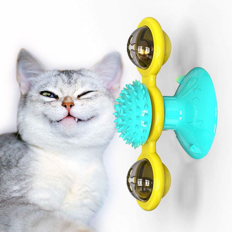 Cat Rotating Windmill Interactive Toy – Fun, Mental Stimulation & Dental Care in One