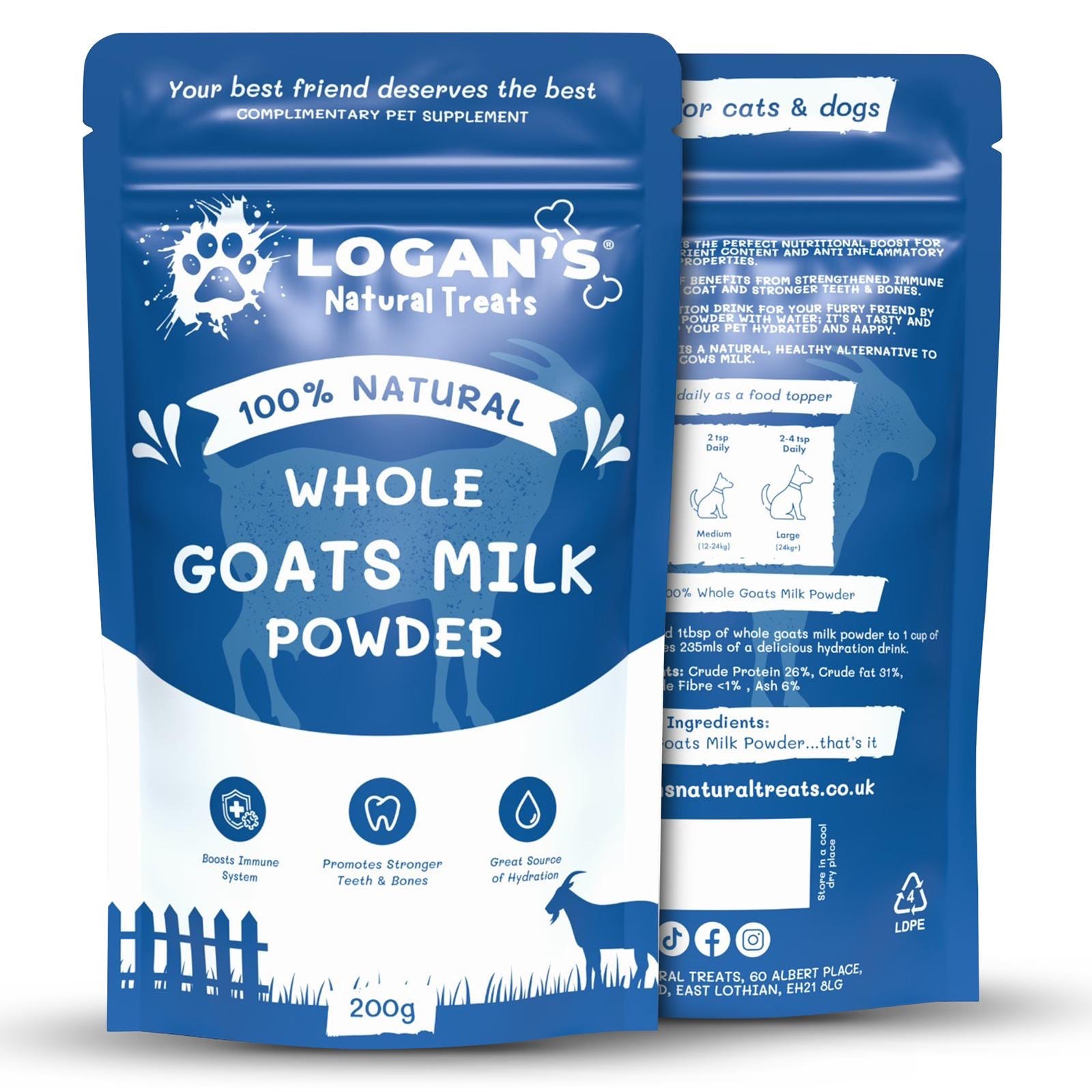 Whole Goat's Milk Powder PAW COVE
